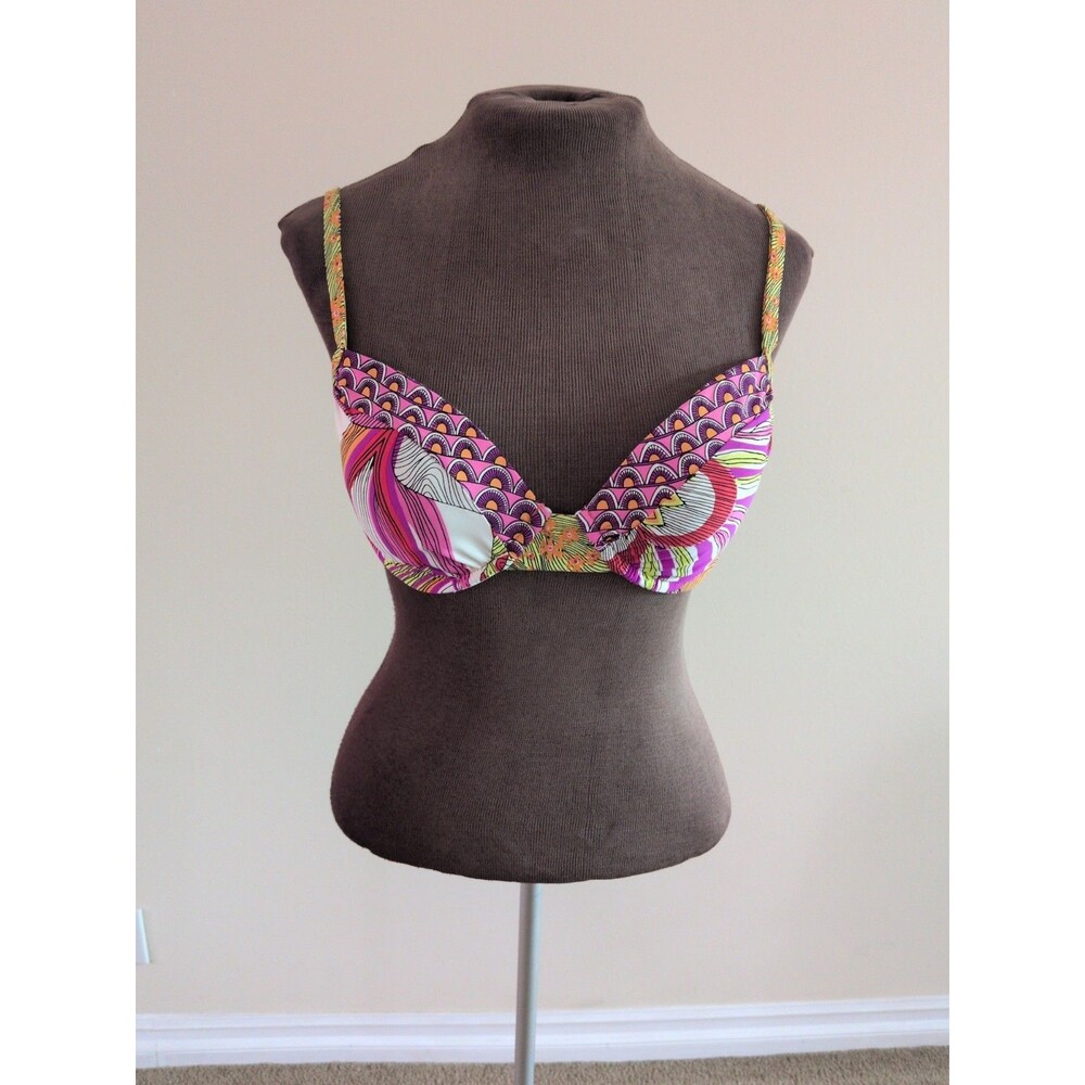 Trina Turk AMAZONIA Printed Bikini Swim Top, Size Med Estimated See Measurements